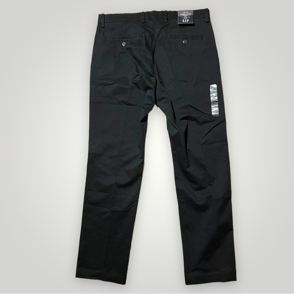 Gap Essential Khaki Straight Leg Black Pants 33”x32” - Picture 15 of 16
